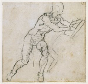 Studie van een zittende mannelijke naakt, ca. 1511